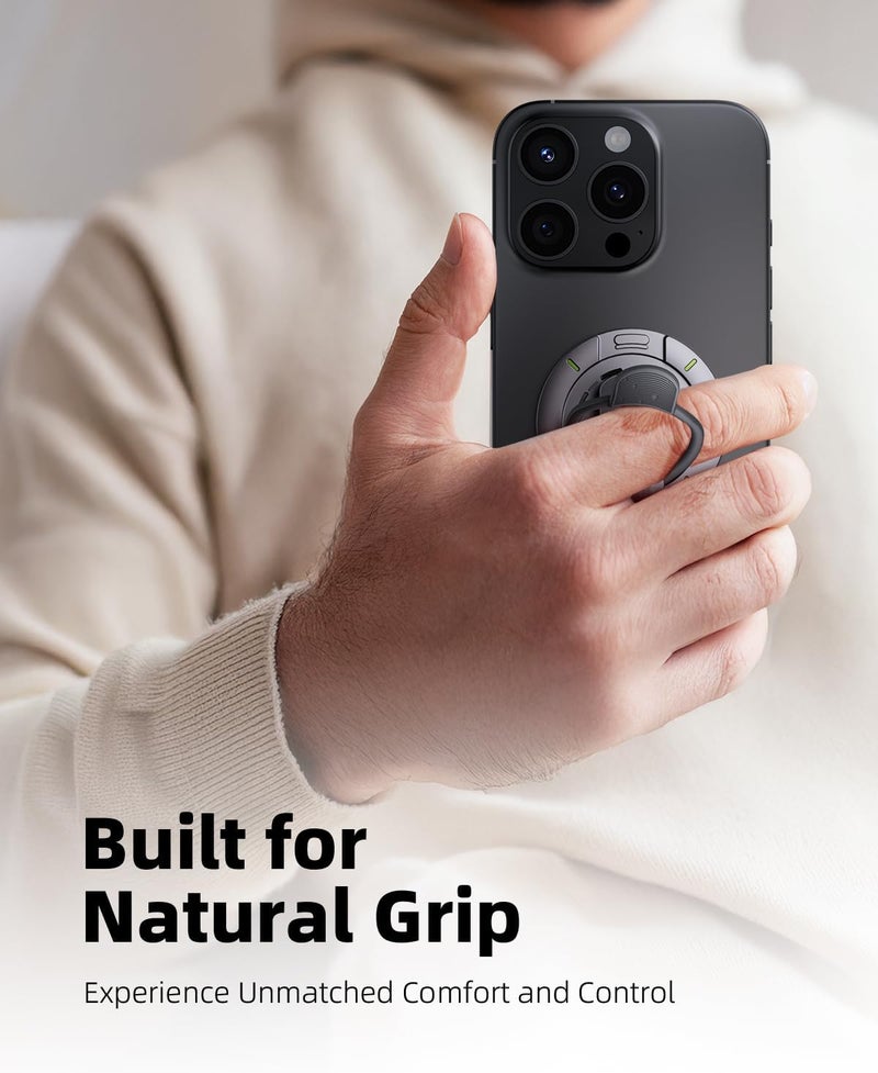 TODI for MagSafe Phone Grip Stand, 3-in-1 Magnetic Finger Ring Holder with Double-Sided Magnet, Fidget Toy Design, Magnetic Phone Stand for iPhone 16/15/14/13/12 Series - Image 3